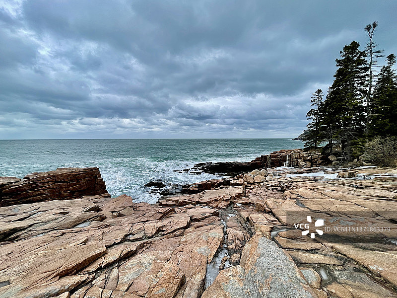 阿卡迪亚国家公园海洋路径图片素材