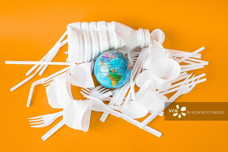 塑料垃圾可持续性概念图片素材