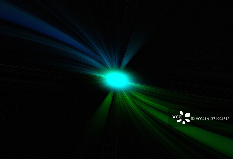 黑色背景上的明亮椭圆光迹图片素材