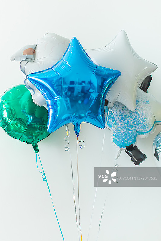 生日派对时尚金属彩色气球图片素材