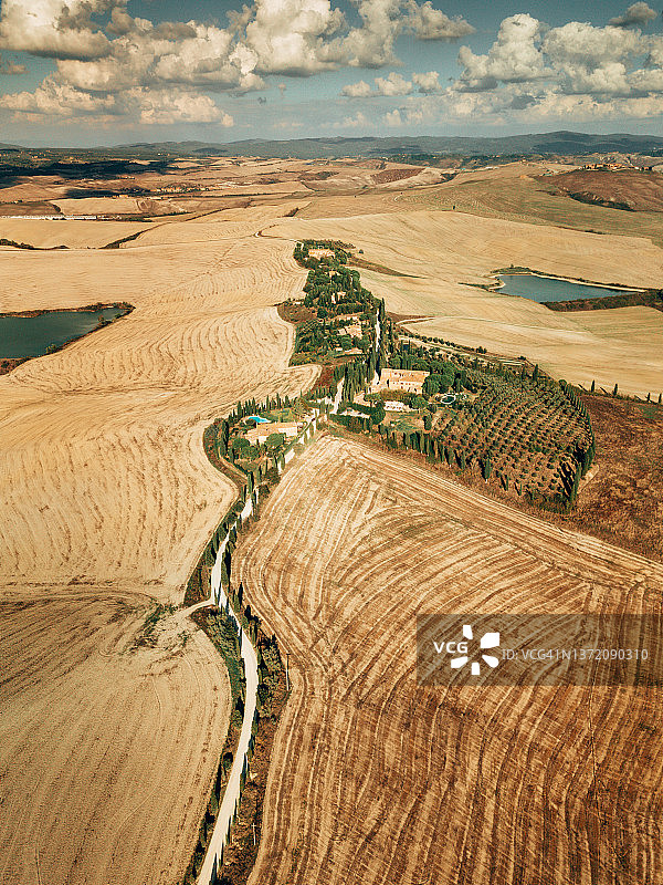 托斯卡纳的蜿蜒道路图片素材