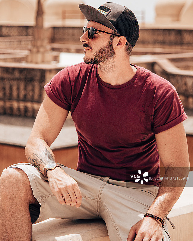 斋浦尔堡的游客图片素材