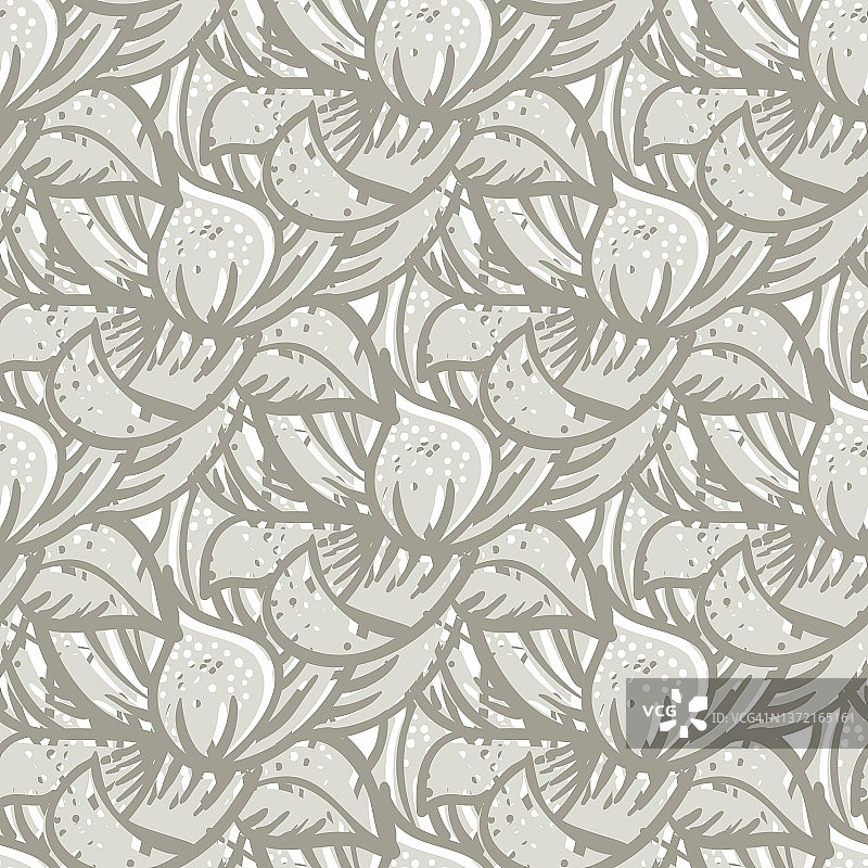 抽象薄荷叶纹理矢量无缝背景图案图片素材