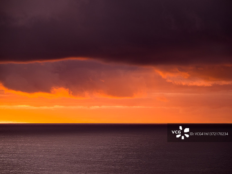 马德拉海边日落图片素材