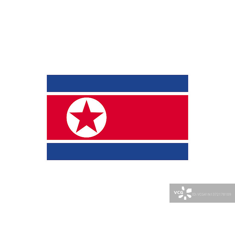 朝鲜国旗矢量图图片素材