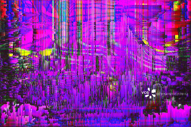 动感故障多色扭曲斑马纹理背景图片素材