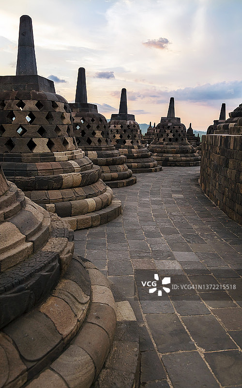 婆罗浮屠石碑：爪哇印度教寺庙图片素材