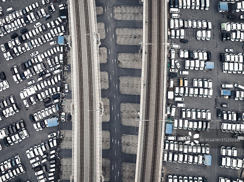 停车场汽车俯视图图片素材