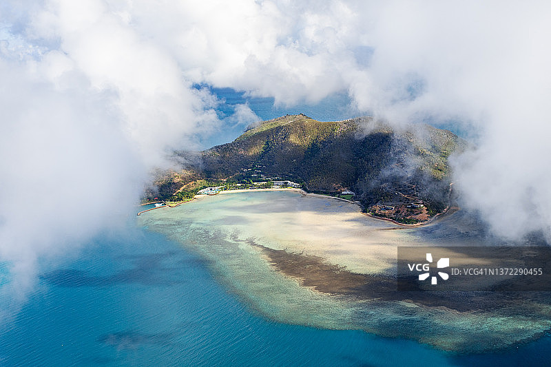 澳大利亚汉密尔顿岛豪华度假胜地航拍图片素材