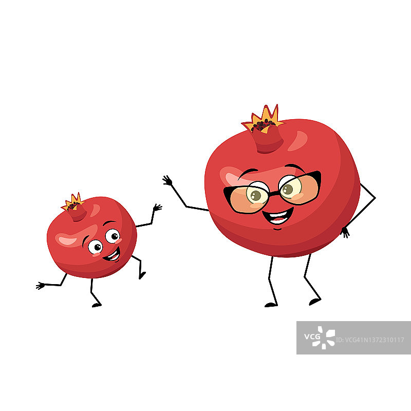 快乐的石榴卡通形象图片素材