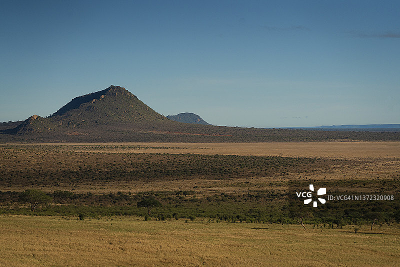 肯尼亚察沃西国家公园的非洲草原风光图片素材