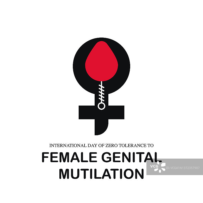 零容忍女性外阴残割。停止女性外阴残割。零容忍女性割礼。停止切割女性生殖器官股票插图图片素材