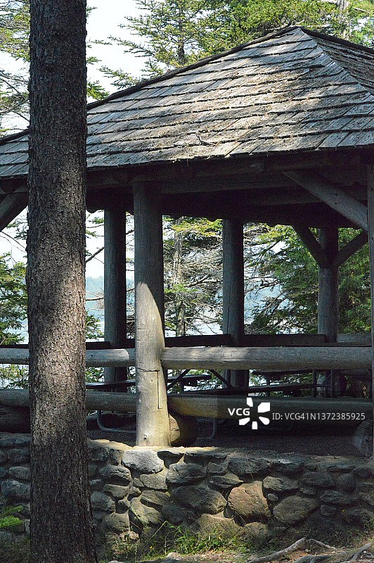 阿卡迪亚国家公园的凉亭图片素材