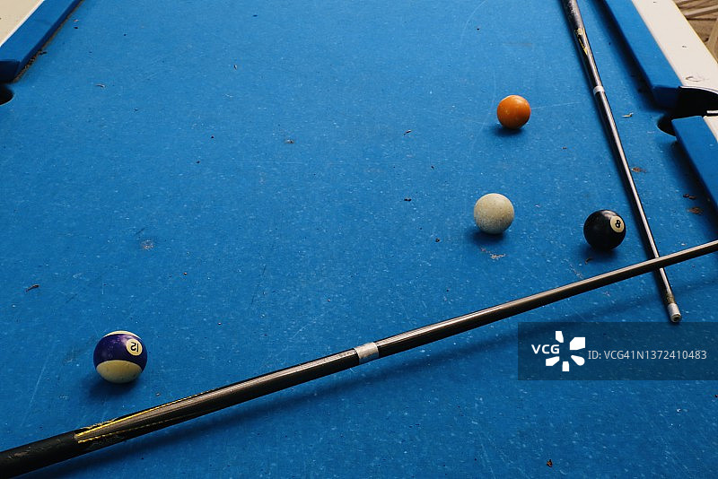 用于台球或斯诺克游戏的台球桌图片素材
