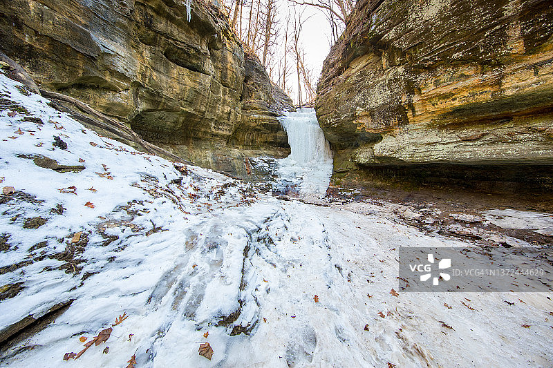 冰冻瀑布图片素材