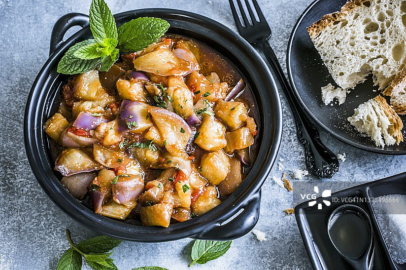 西西里岛风味糖醋茄子图片素材