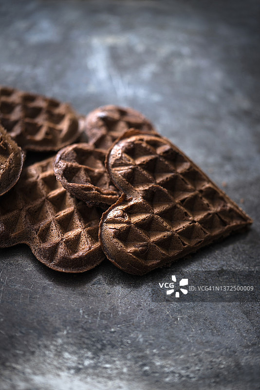 纯素巧克力华夫饼图片素材