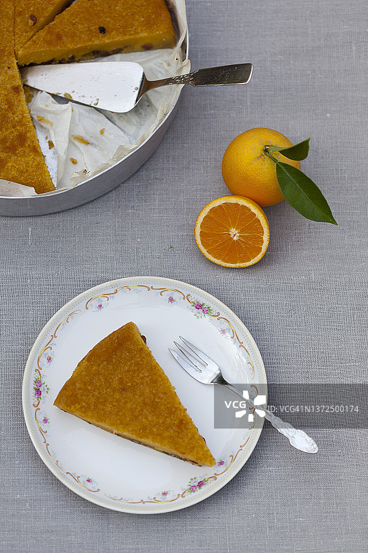 切片橙子挞图片素材