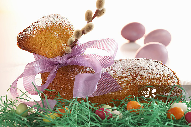 复活节烤羊羔蛋糕图片素材