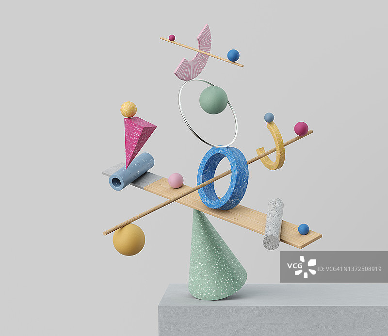 3D抽象组合图片素材