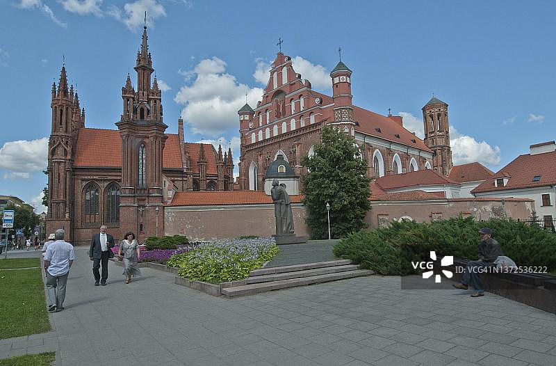 维尔纽斯圣安妮和伯纳丁教堂，立陶宛图片素材