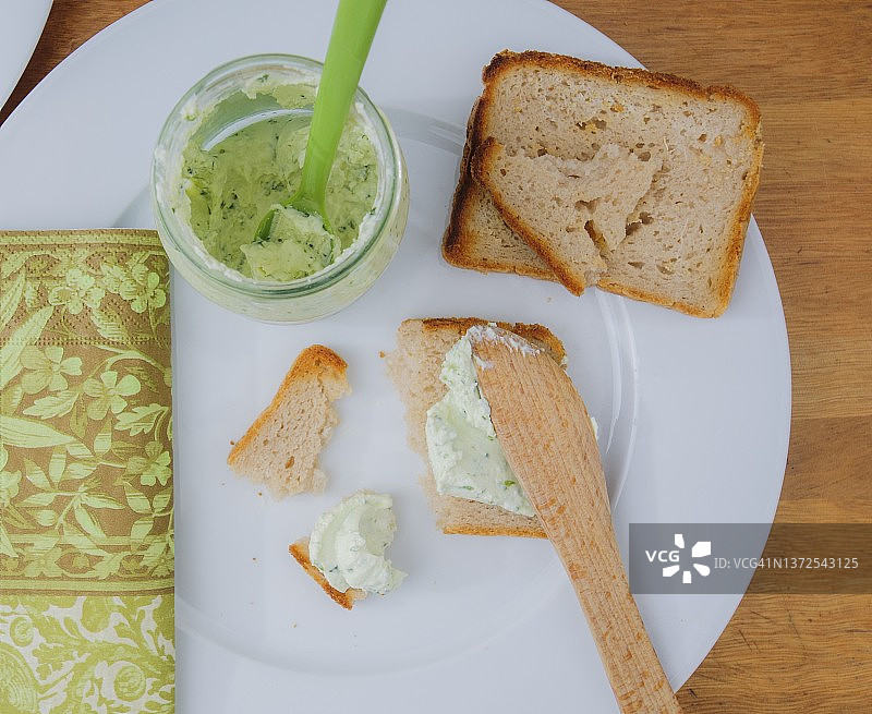 香草夸克面包片图片素材