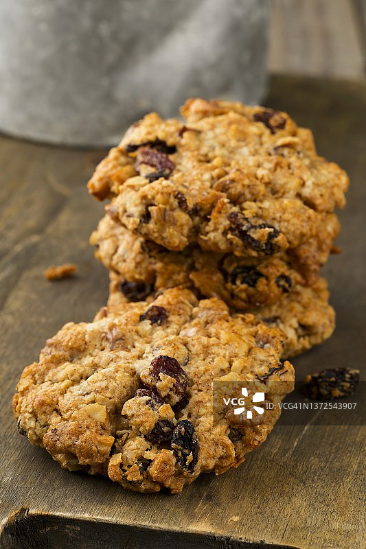 燕麦核桃葡萄干饼干图片素材