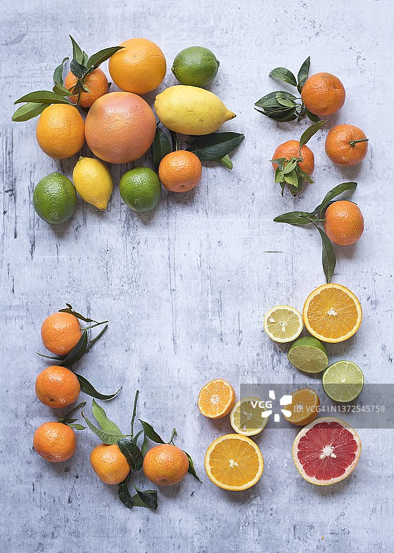 什锦柑橘类水果图片素材