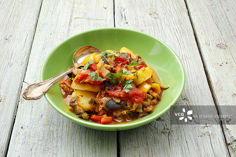 绿盘蔬菜杂烩图片素材