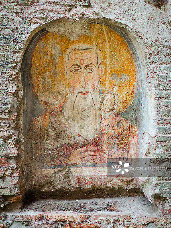 圣基罗斯的拜占庭湿壁画图片素材