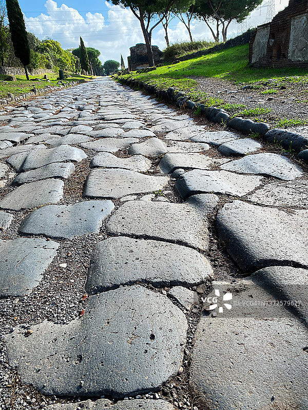 古罗马阿皮亚之路车辙图片素材