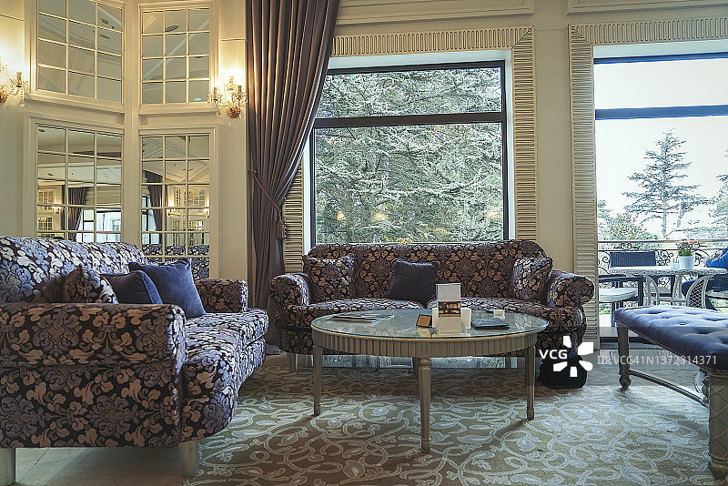 豪华酒店大堂区域图片素材