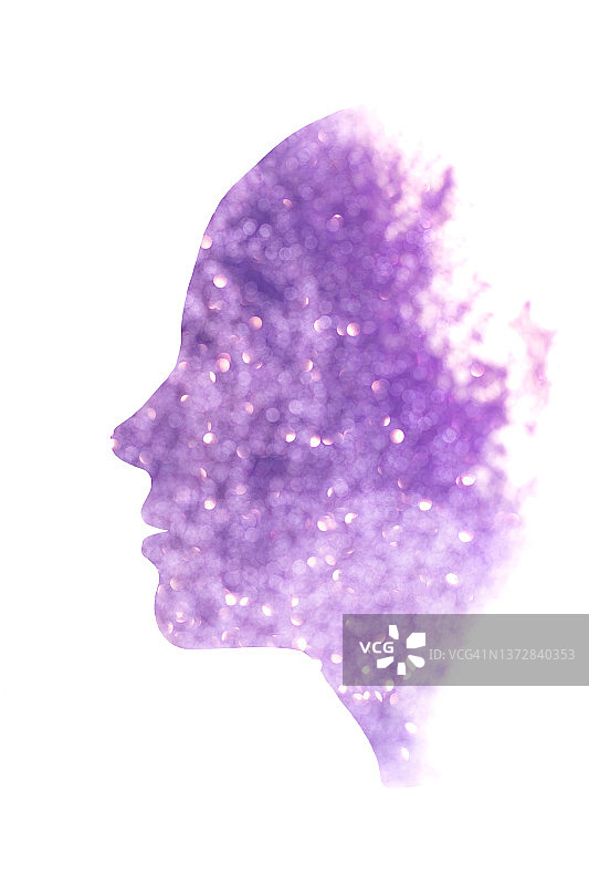 抽象女性侧面轮廓图片素材