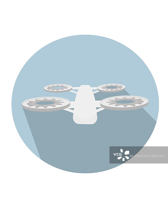 空中飞行的无人机插画图片素材