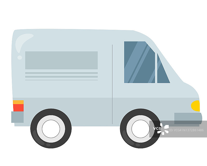 装满包裹的送货车插画图片素材