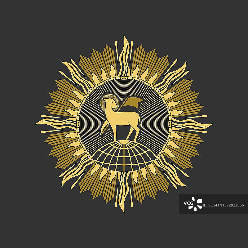 上帝的羔羊是为我们的罪被钉在十字架上的耶稣基督的象征图片素材