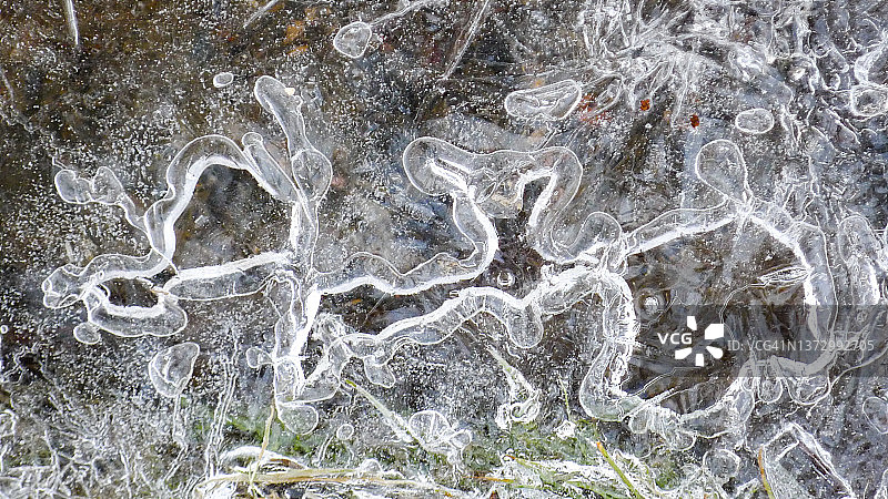 波科诺山脉的冬季冰雪图片素材