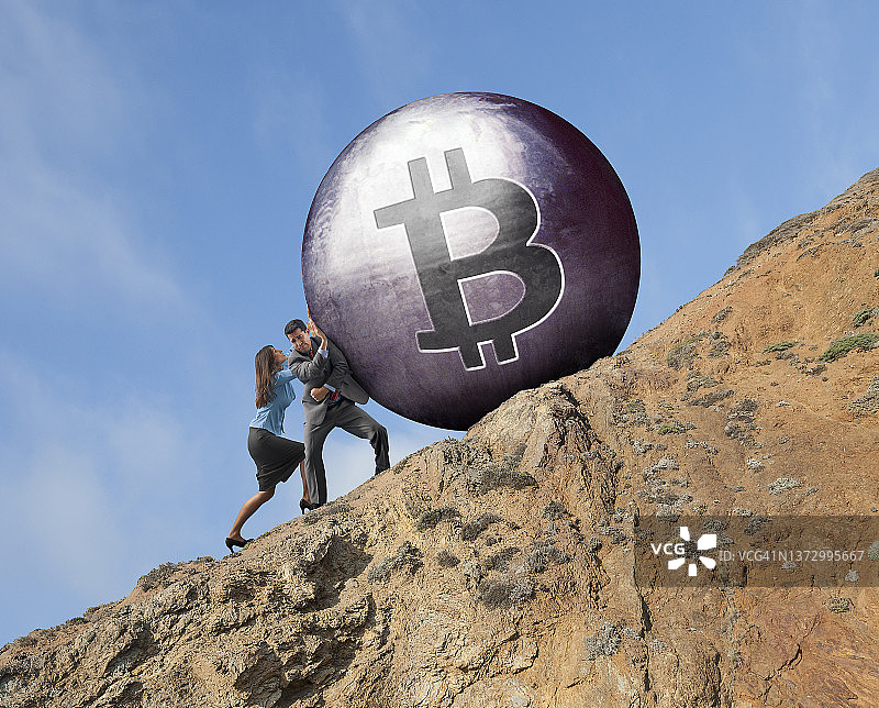 推动加密货币增长图片素材