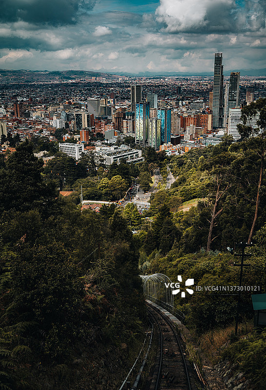 俯瞰波哥大市中心图片素材