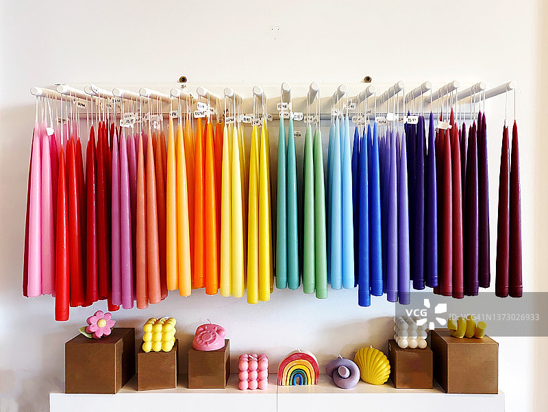 彩色蜡烛展示图片素材