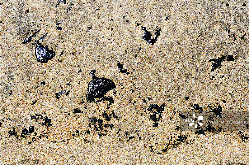 石油泄漏导致橙县海滩关闭图片素材