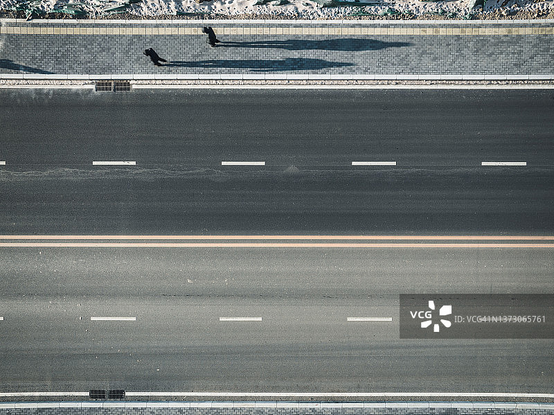 车道的航拍景色图片素材