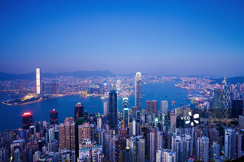 香港鸟瞰图图片素材