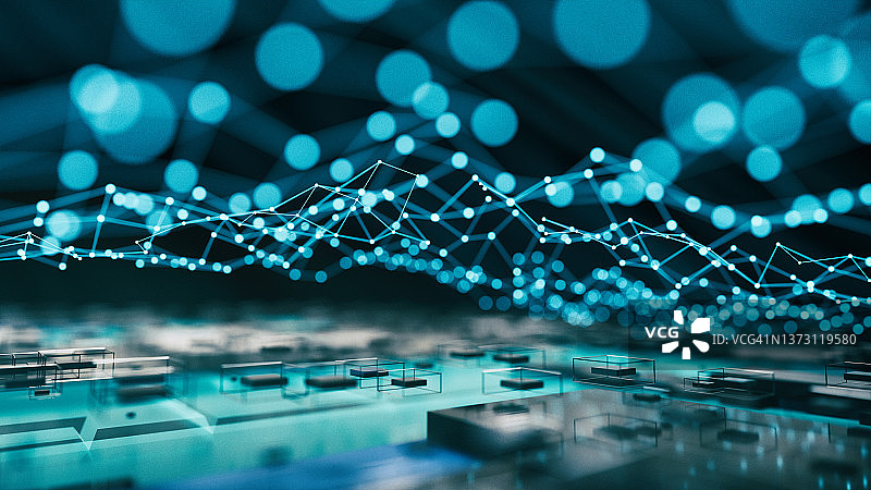 抽象区块链技术背景图片素材