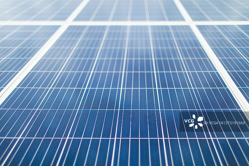 太阳能电池板特写，带复制空间的背景和纹理图片素材