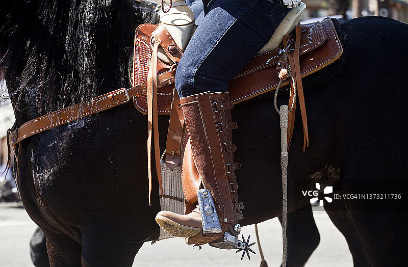 墨西哥马鞍、骑手和骑具系列图片素材