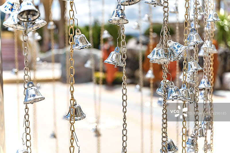 泰国华考山แก้ว寺的钟特写图片素材