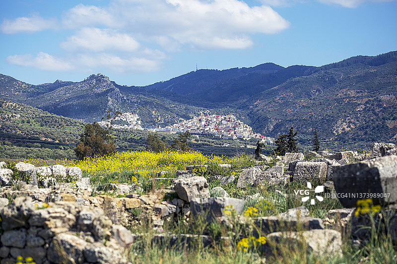 穆莱·伊德里斯，中阿特拉斯山脉，摩洛哥图片素材