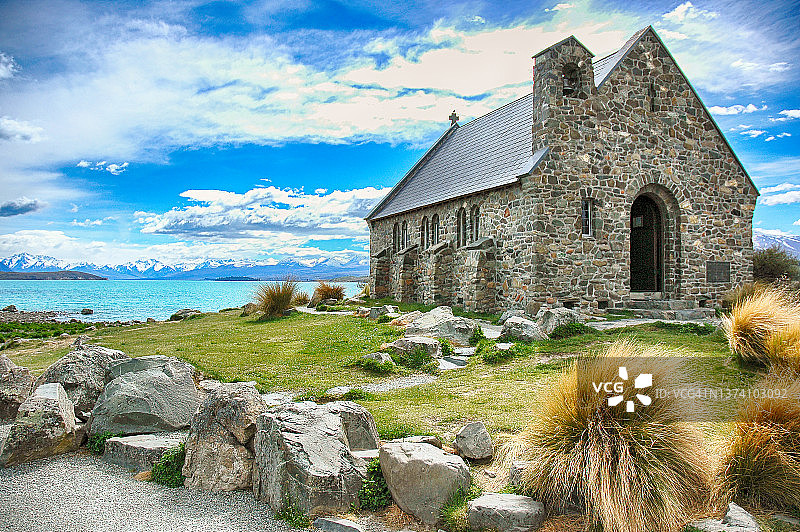 新西兰特卡波湖好牧羊人教堂图片素材