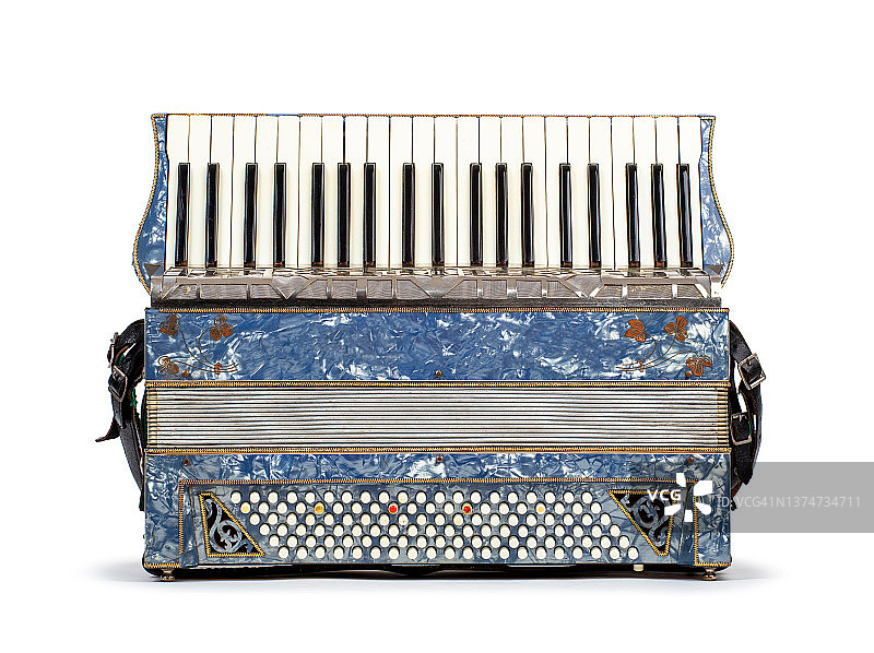 蓝色手风琴图片素材